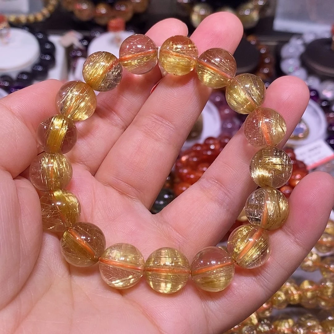 未镶嵌手链水晶金钛晶12.6