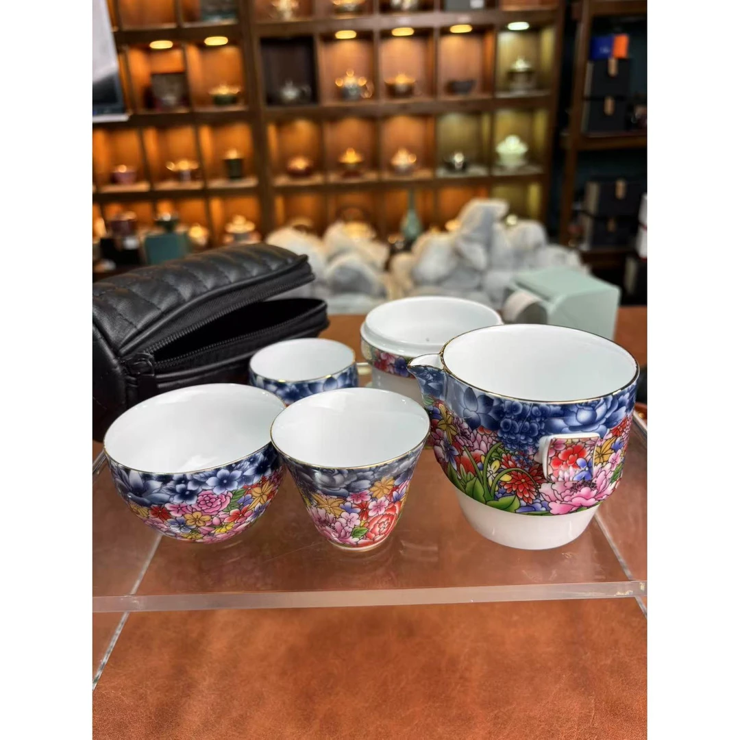 珐琅彩青花旅行套装5951