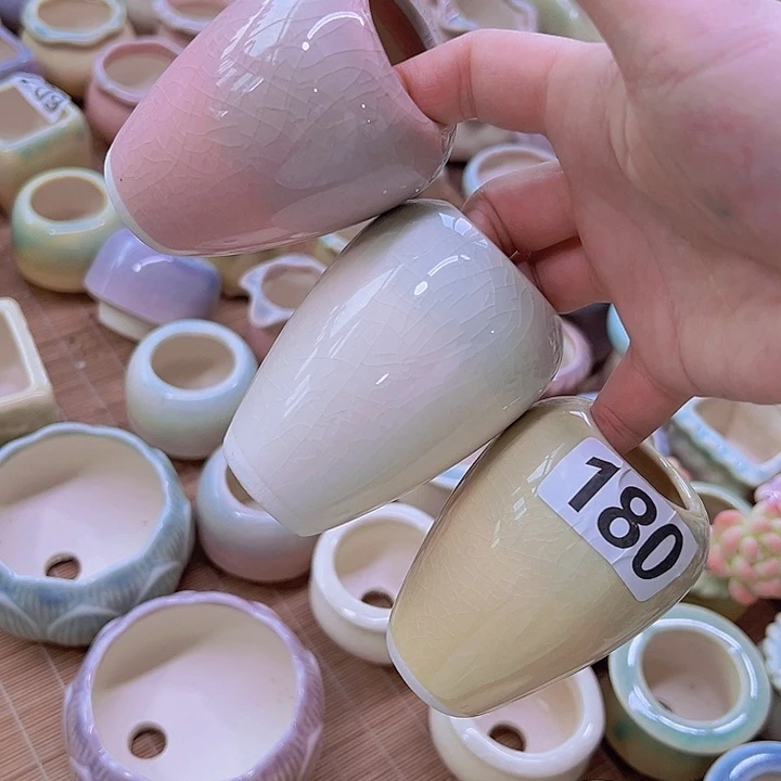 红陶陶瓷花盆当场满12包邮