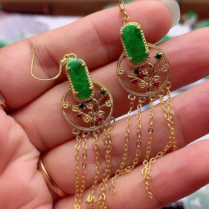 翡翠银S925镶嵌颈饰翡翠