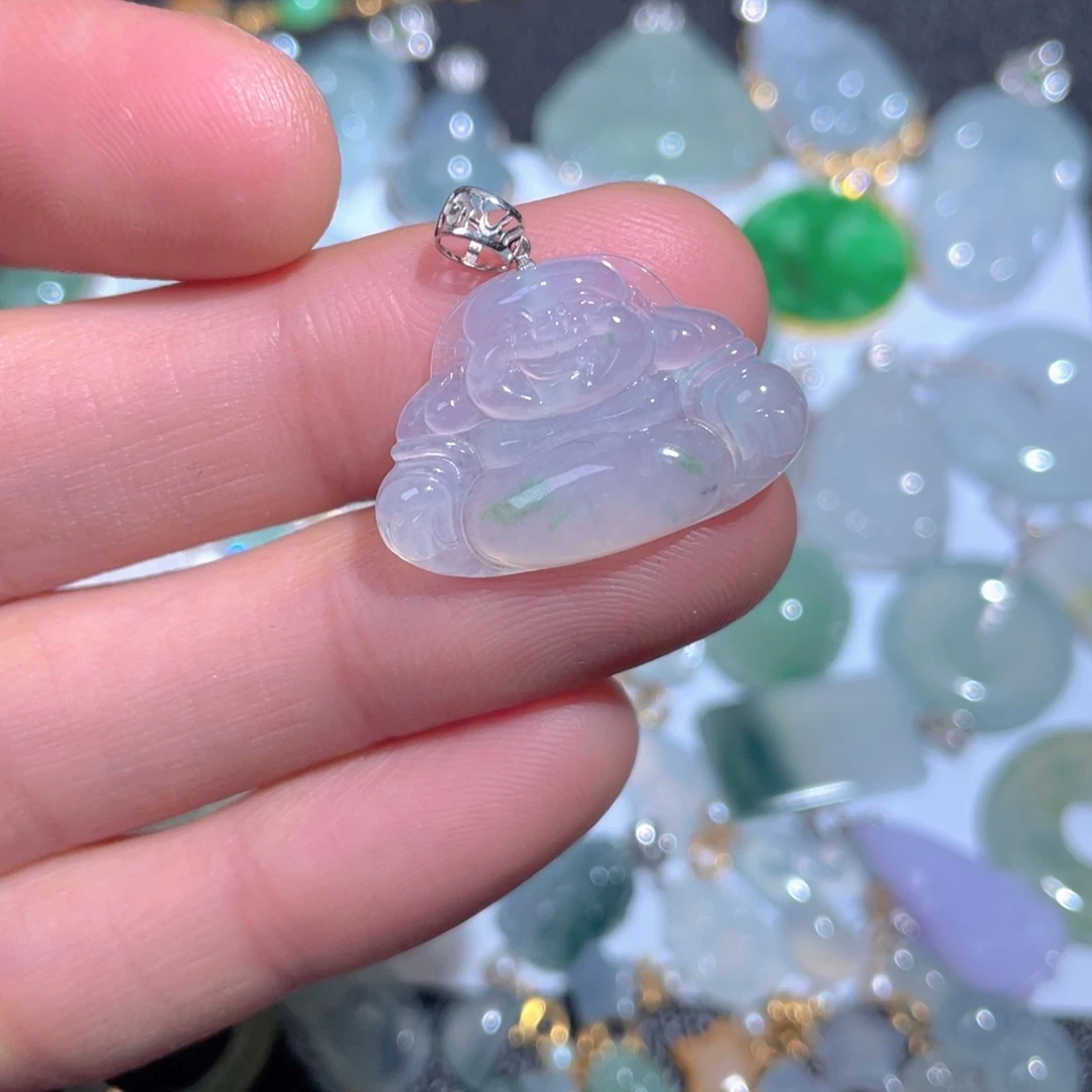 翡翠颈饰18K金镶嵌翡翠