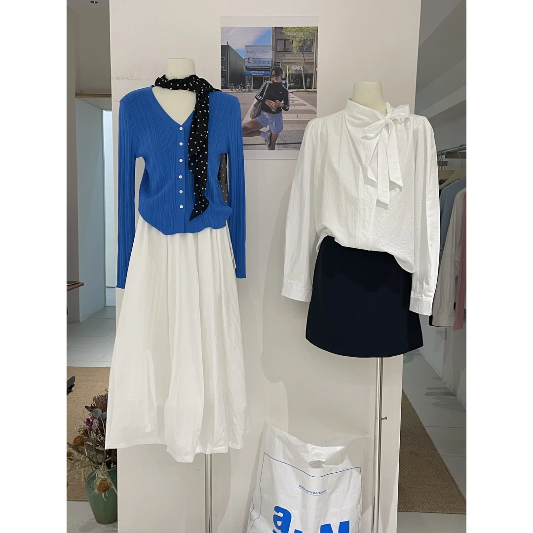 10850#巨显瘦坑条V领单排扣针织开衫