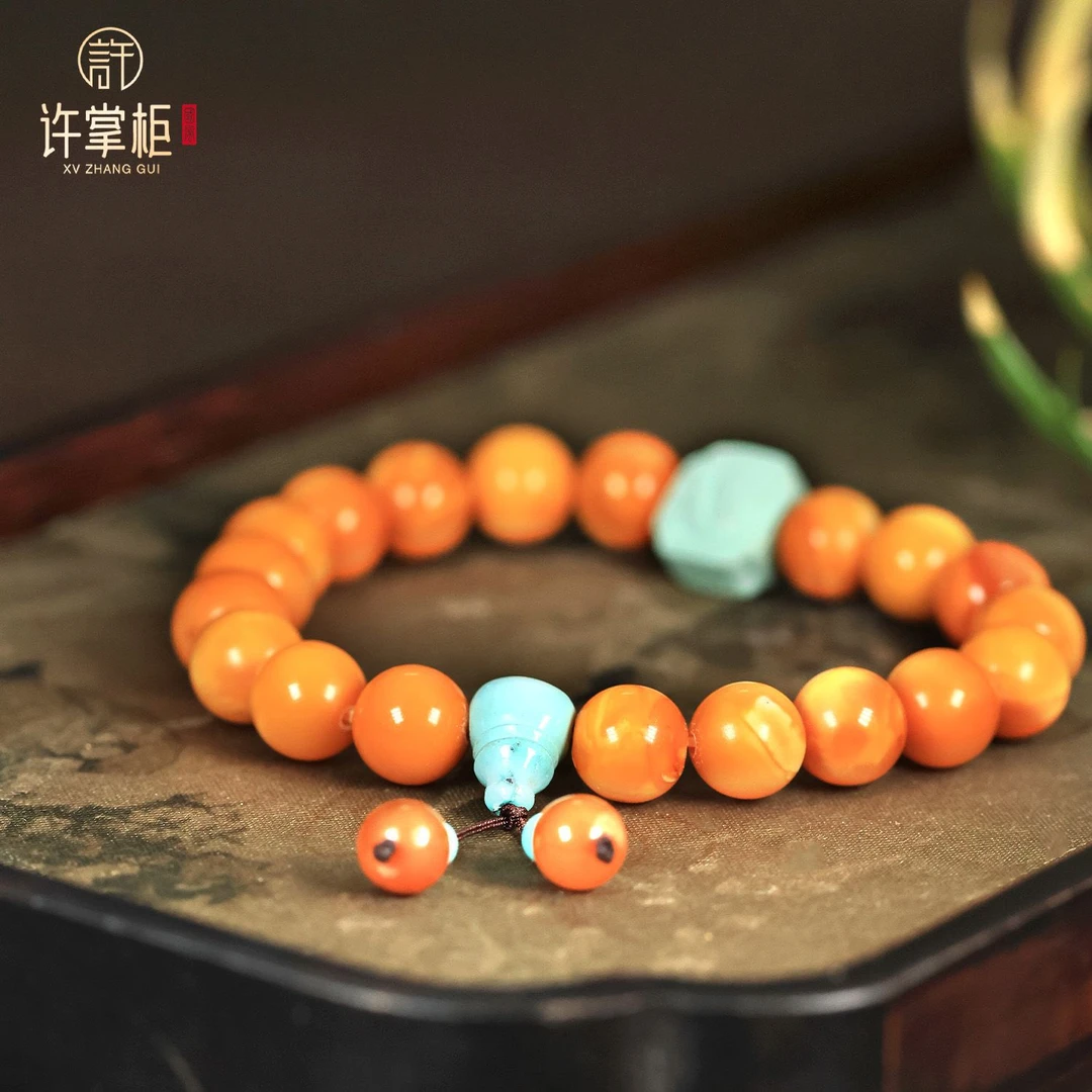 许掌柜｜天然蜜蜡设计款手串配饰手饰优雅时尚个性百搭气质精致