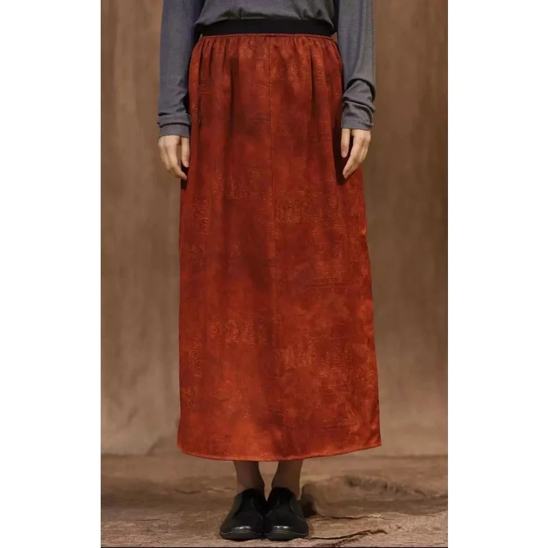 重磅50姆米+桑蚕丝香云纱工艺花萝提花复古双面穿半身裙