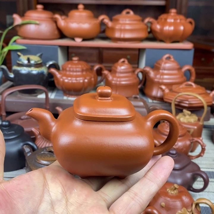 茶壶紫砂四方传炉160-220cc原矿赵庄朱泥特价