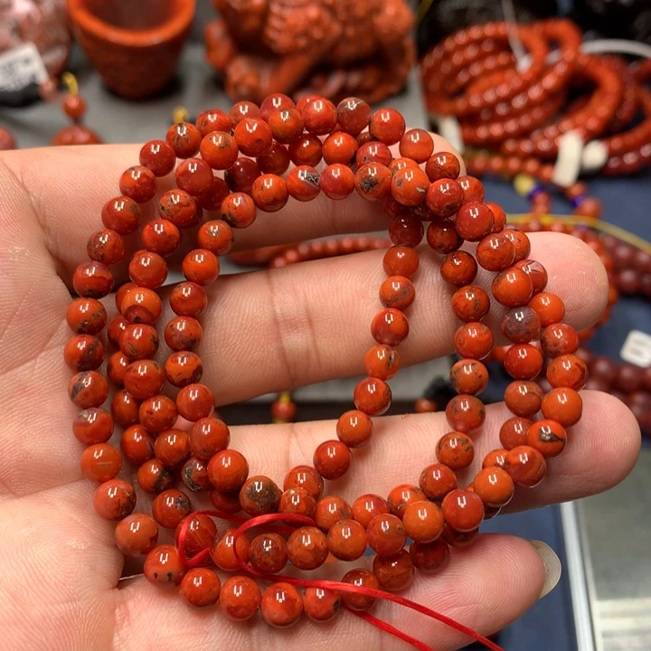 南红玛瑙未镶嵌手串5+mm