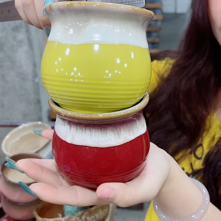 有孔，凑10元包邮陶瓷花盆发货！