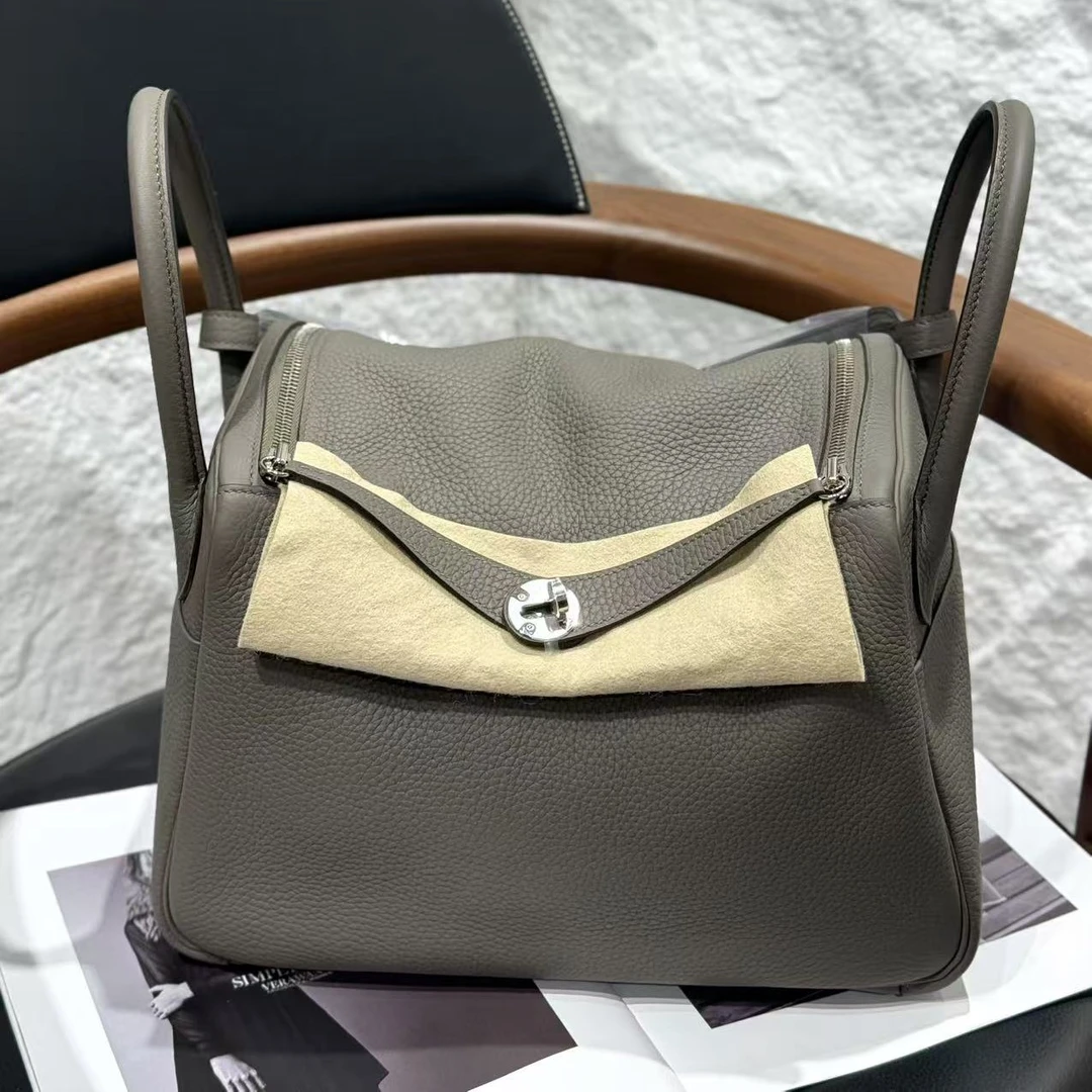 未使用 Hermes/爱马仕 Lina/y刻/锡器灰Lindy30单肩包