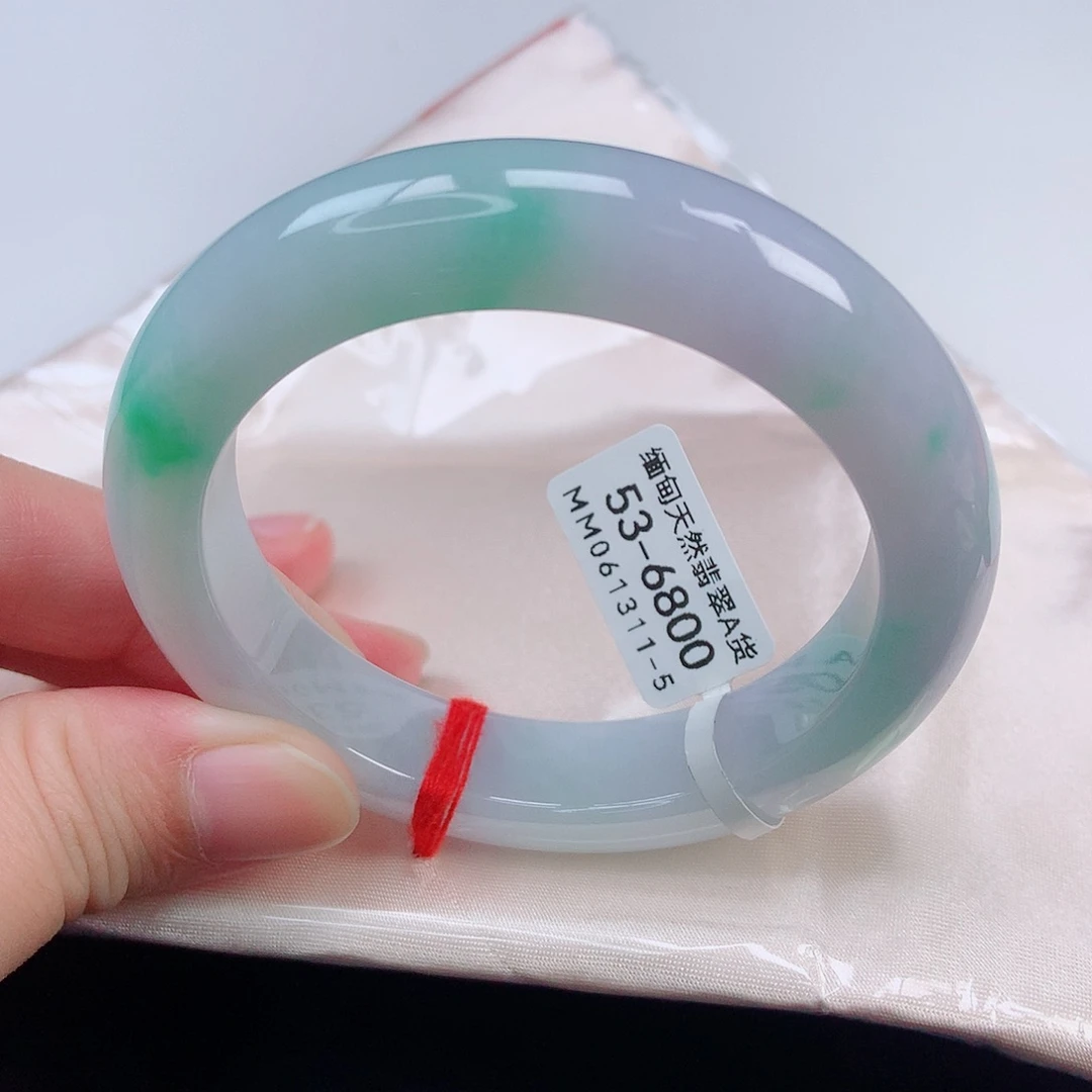 未镶嵌手镯翡翠53正圈