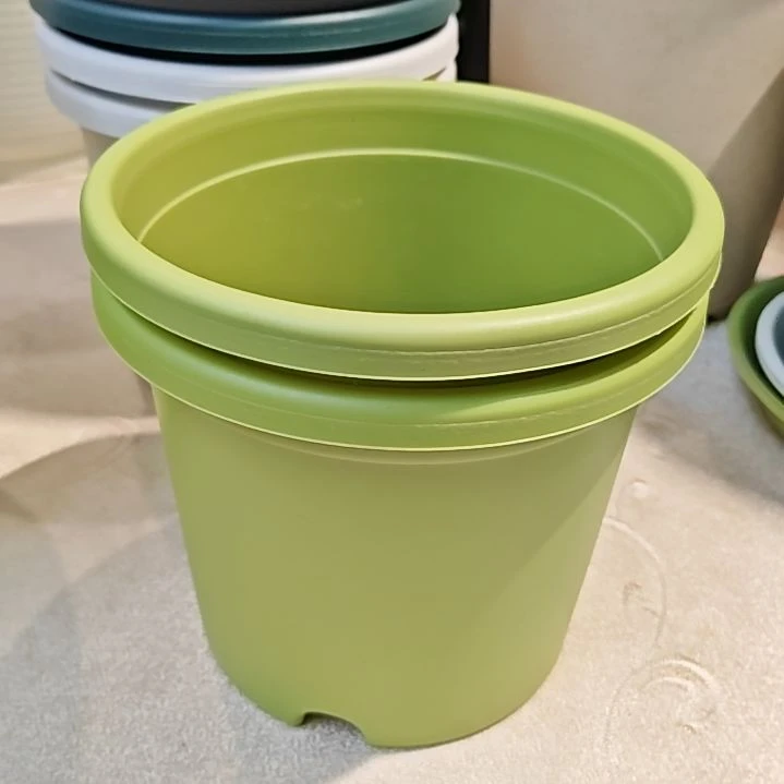 树脂四季盆外口径17，果绿无拖10个