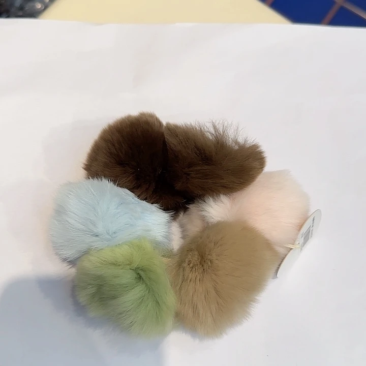 非金属布艺毛球发圈
