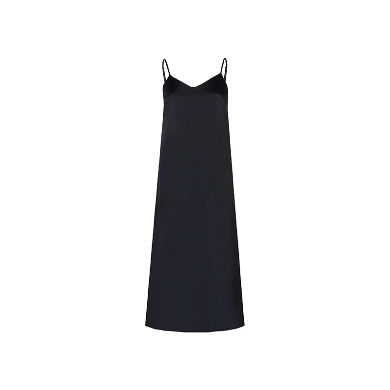 设计师女装2025秋季新款连衣裙气质优雅轻奢简约吊带连衣裙41147B