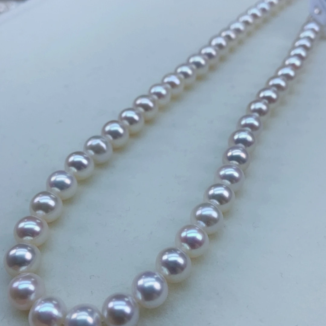 7/8极光透亮干净银S925镶嵌淡水珍珠