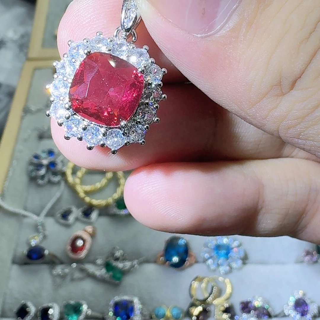 托帕石戒指银S925镶嵌