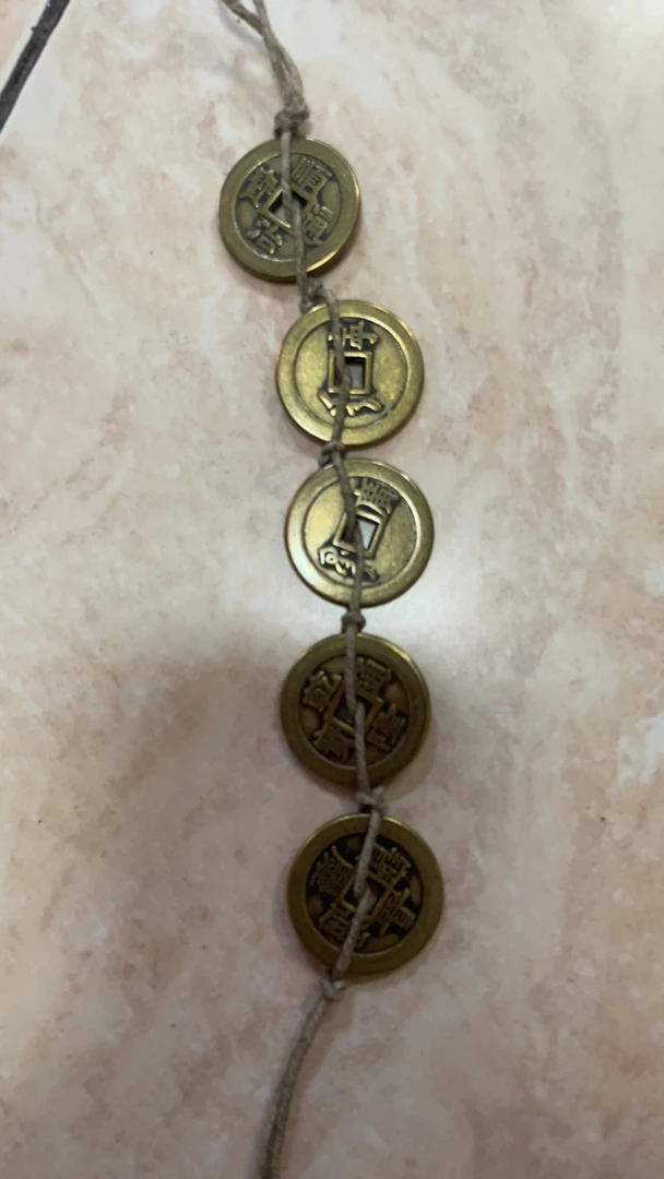 非金属亚克力婚庆饰品 五帝钱挂件门对门