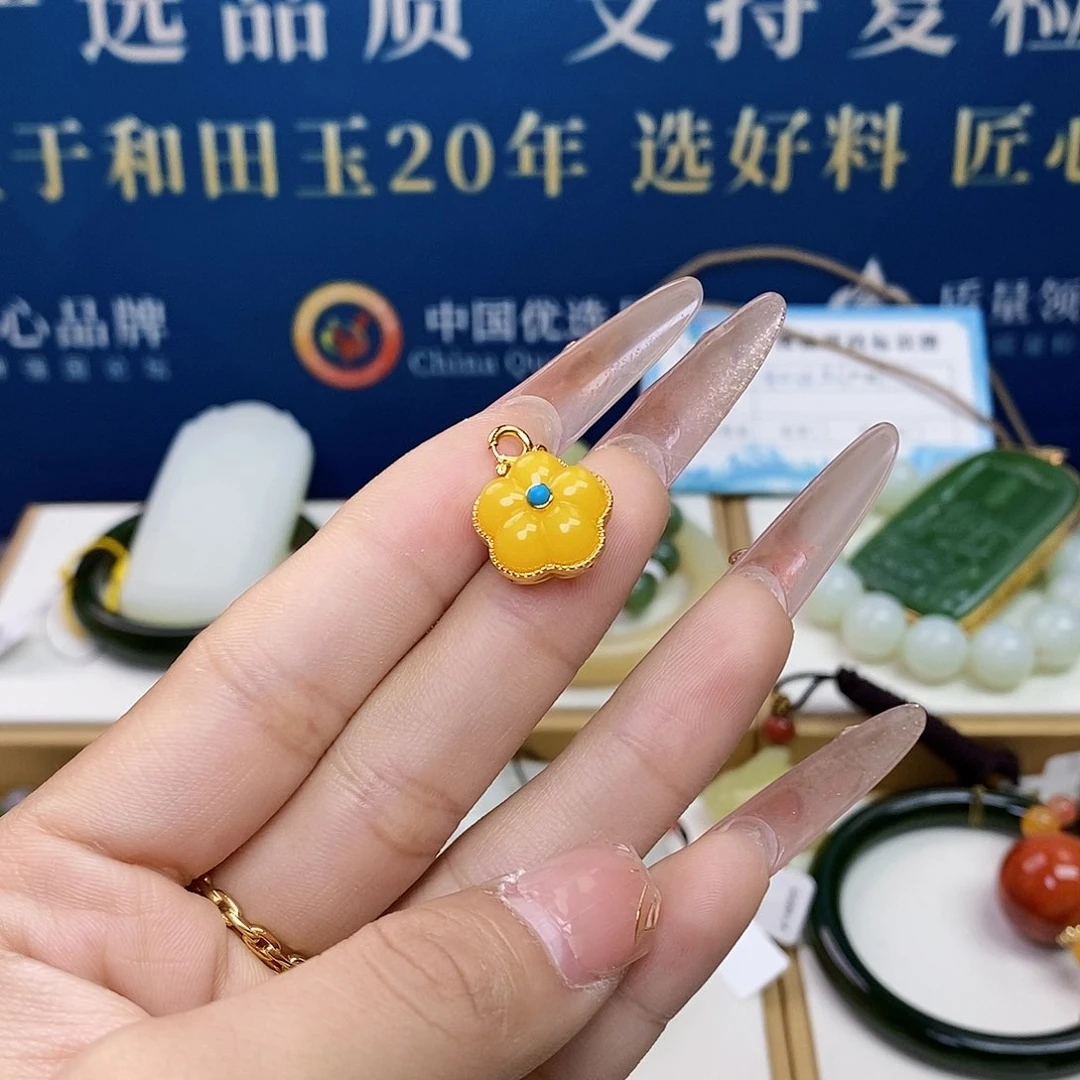 蜜蜡颈饰银S925镶嵌sj