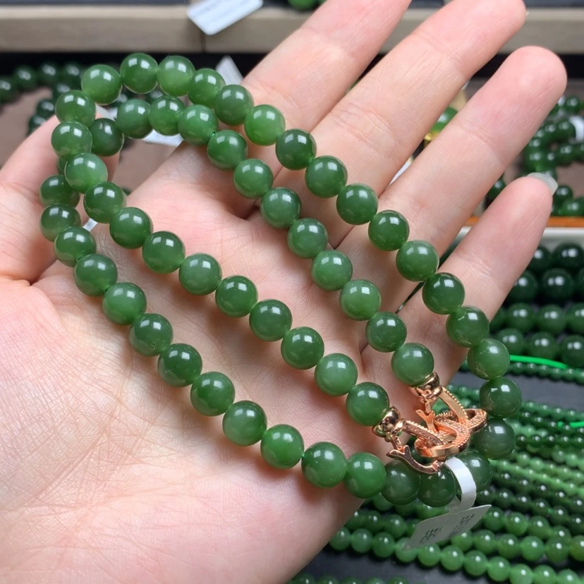 【闪购商品】和田玉（碧玉）颈饰未镶嵌8m新人福利