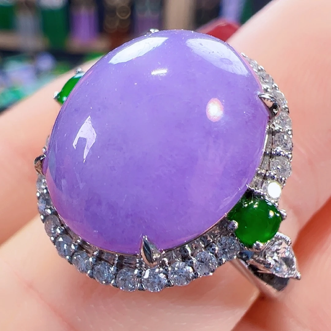 翡翠18K金镶嵌戒指签收后24小时鉴赏期