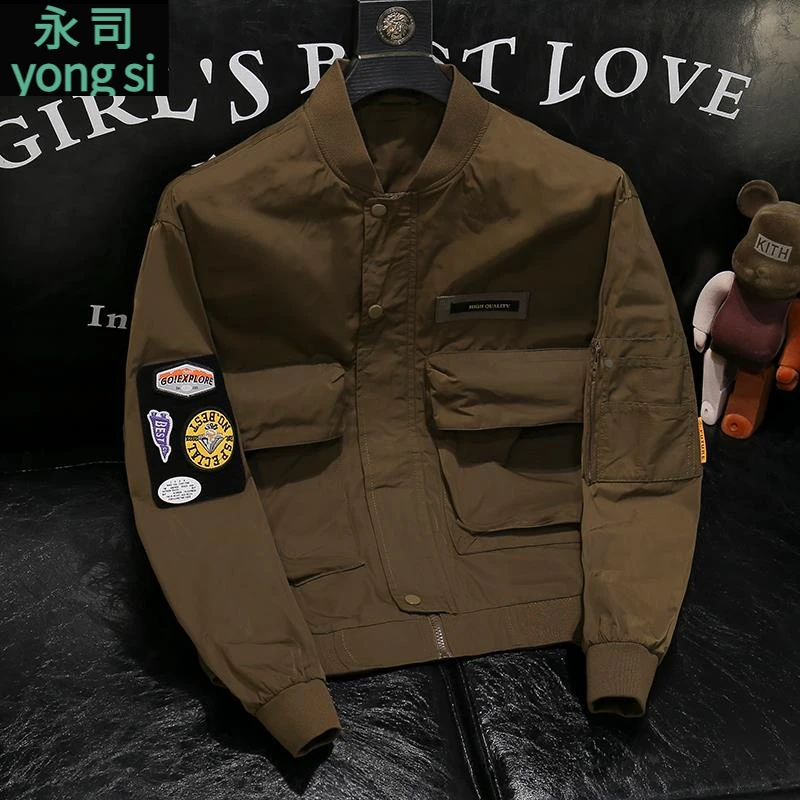 棒球领外套男士春春秋潮牌帅气韩版2025新款春秋上衣服百搭夹克男