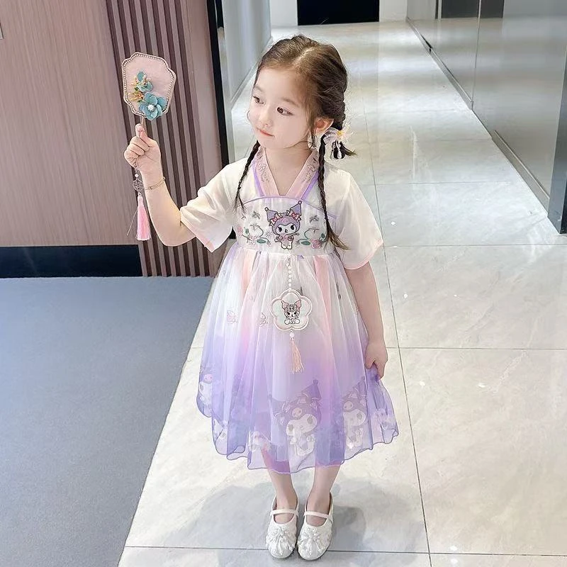 女童汉服新中式2025新款夏季儿童汉服女中国风库洛米小女孩公主裙