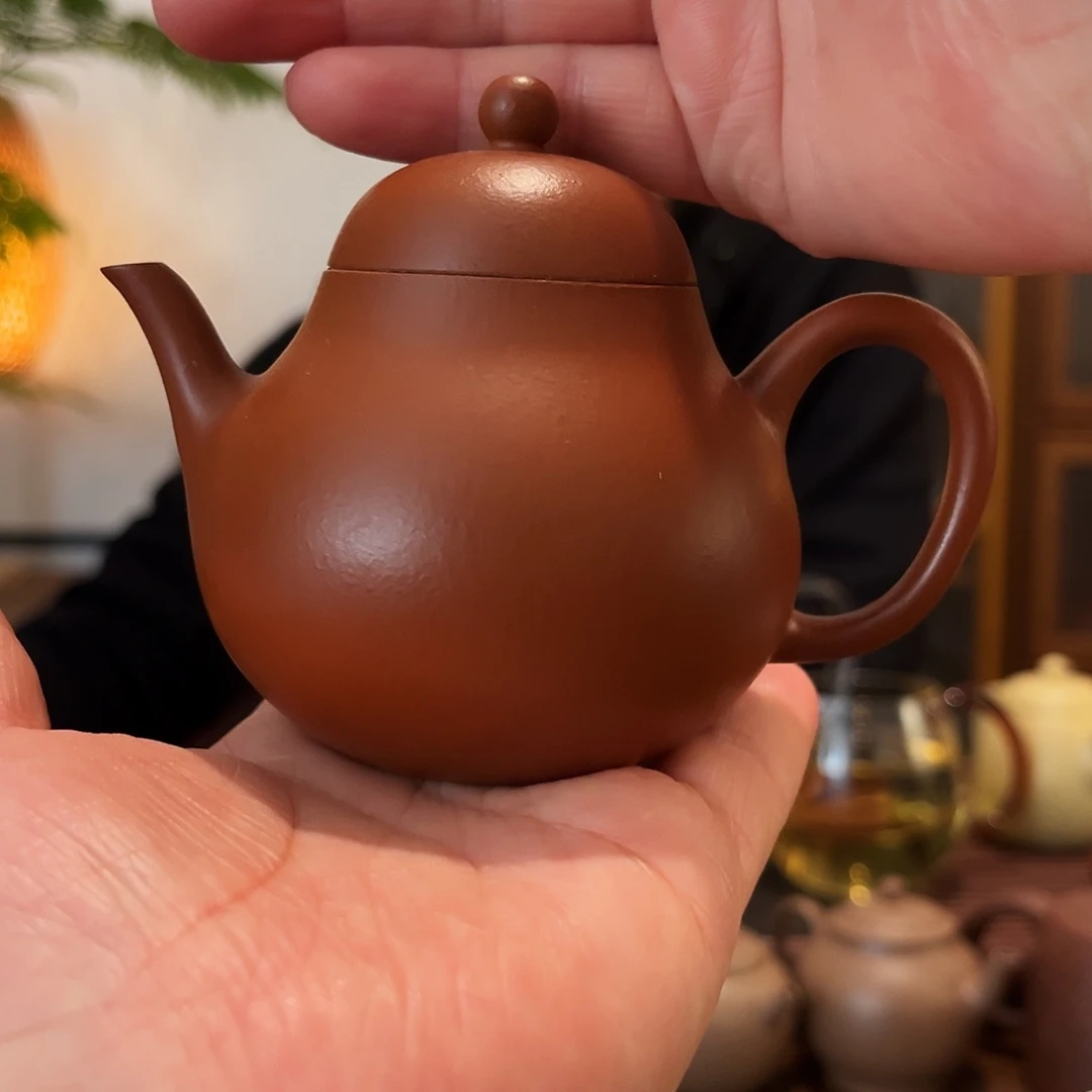 茶壶朱泥高梨150ml朱泥半熟砂完品