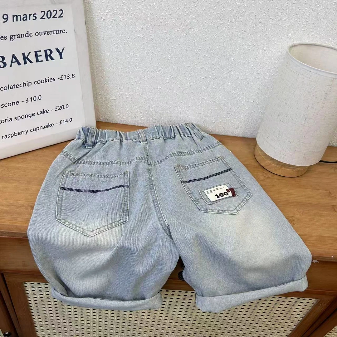 NZK-8837  儿童短裤时尚休闲宽松中大童韩版洋气高品质牛仔裤