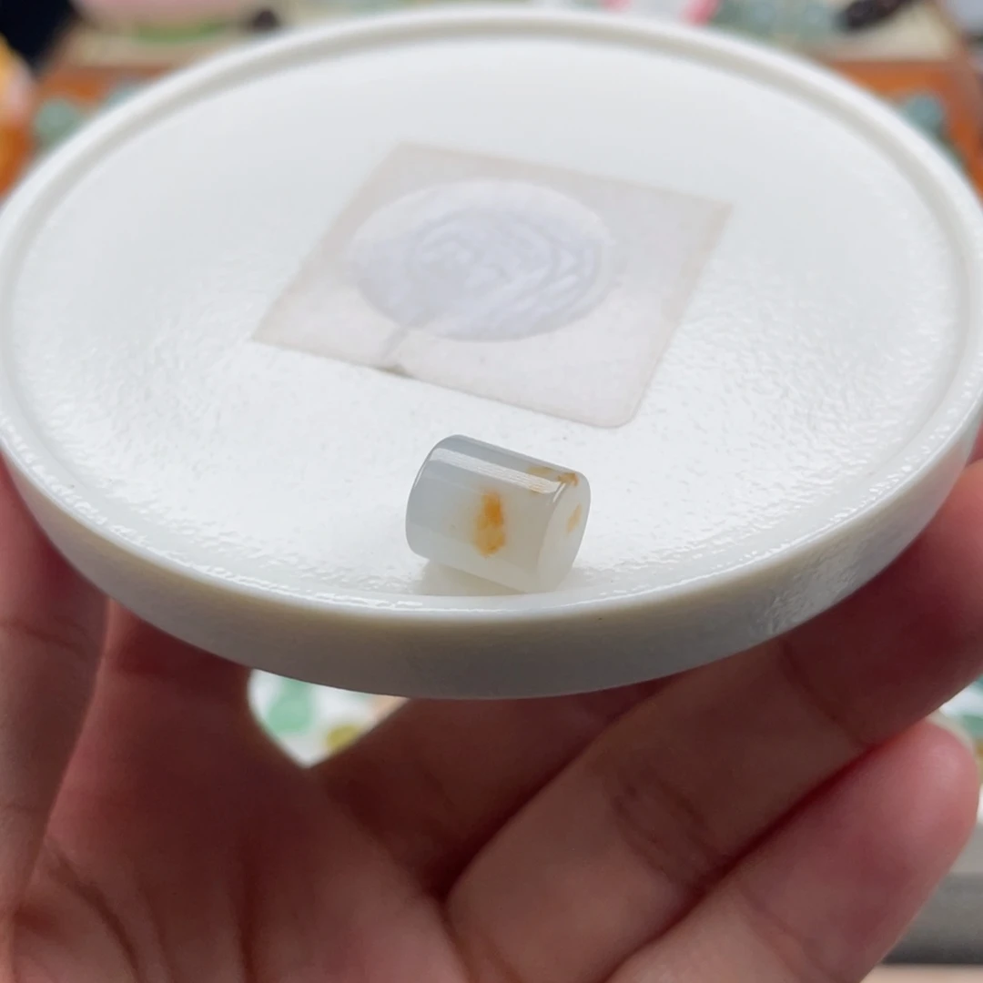 翡翠散珠天然缅甸翡翠a货洒金桶珠9.2×8.1