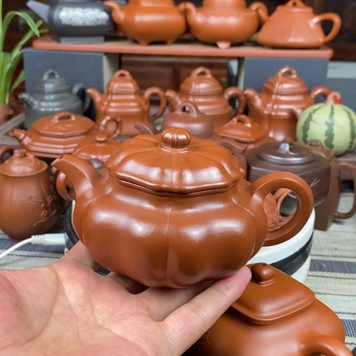 茶壶紫砂葵仿古130-300cc原矿赵庄朱泥特价