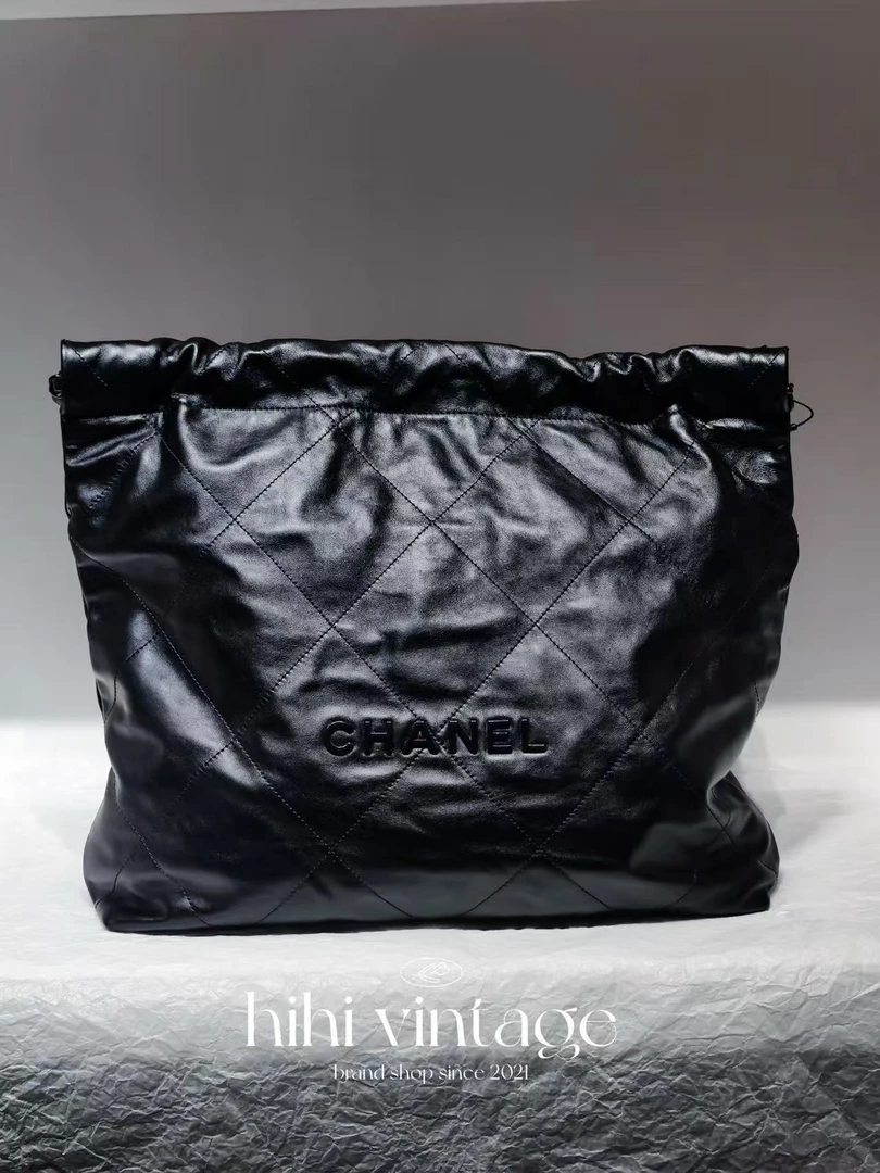 99新 Chanel/香奈儿 so black中号22bag单肩包/15829751
