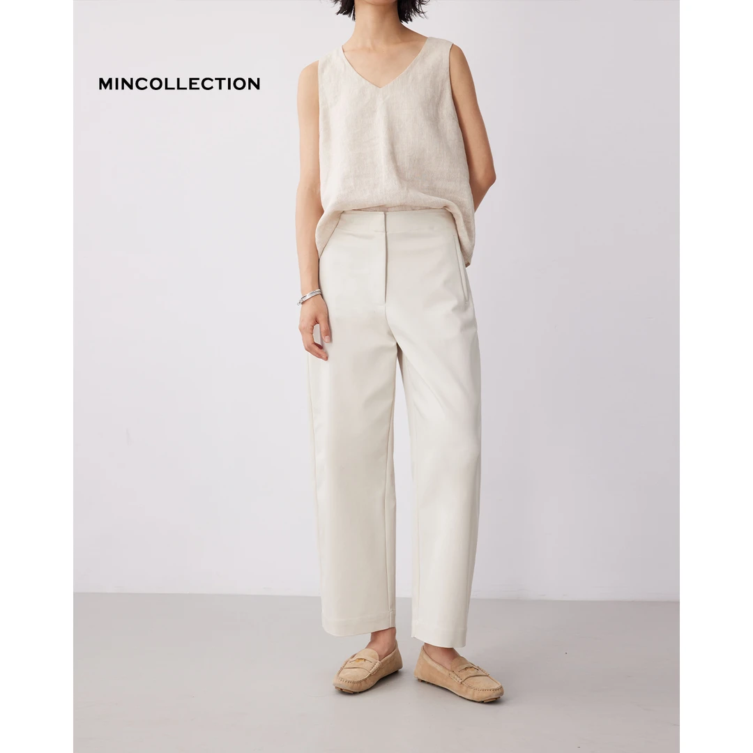 DE Mincollection两色香蕉裤/立体裁剪显瘦百搭九分休闲裤40228