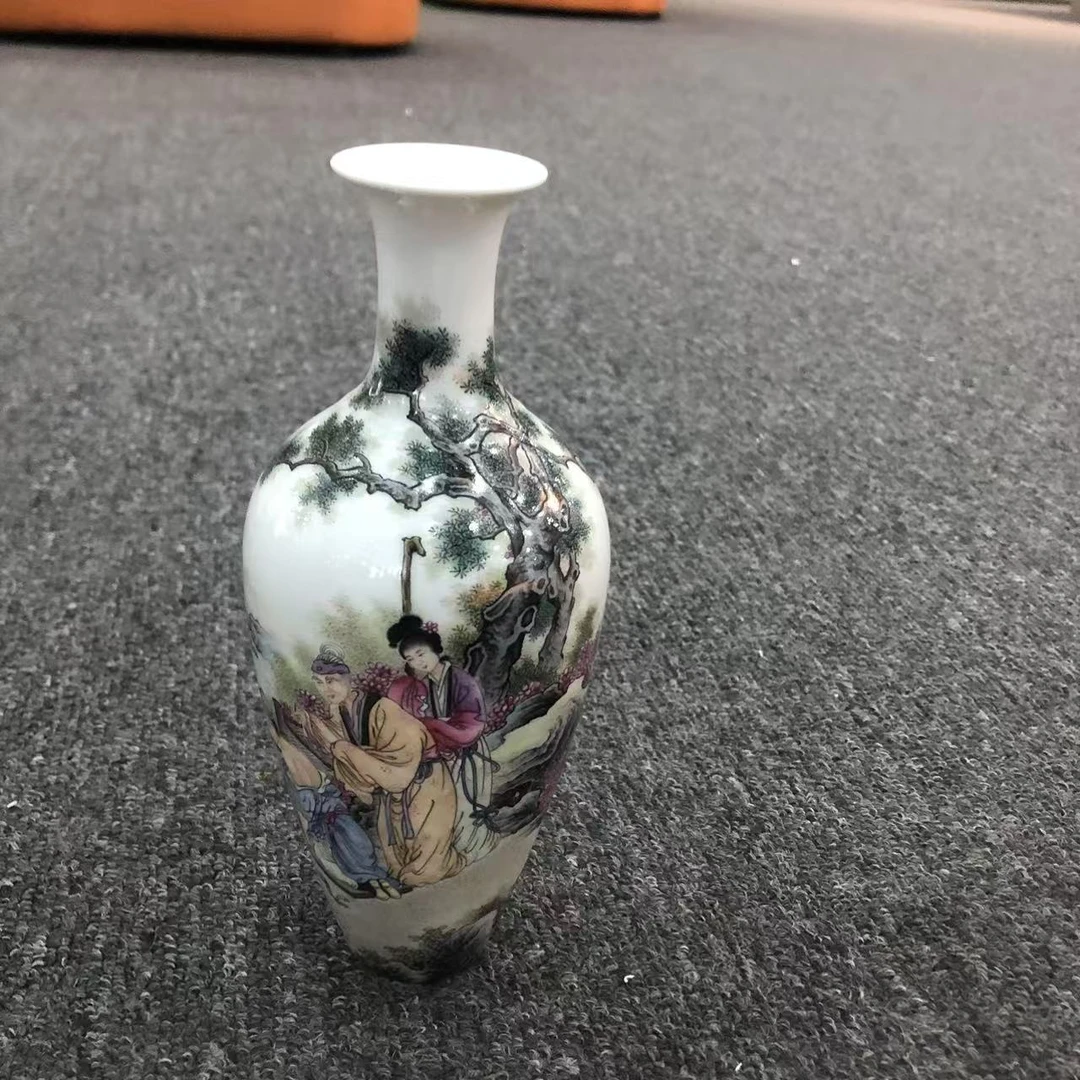 【轻工所】精忠报国（人物）粉彩玉净瓶部所景德镇  瓷器yztc0589