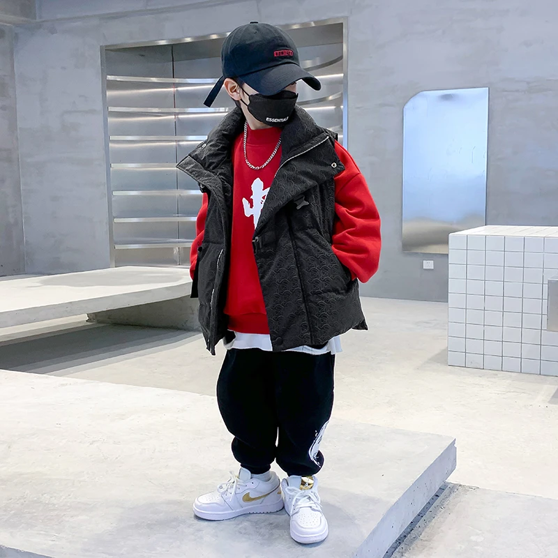 男童2025新款韩式春装潮牌运动卫衣套装男孩春秋中国风帅气两件套