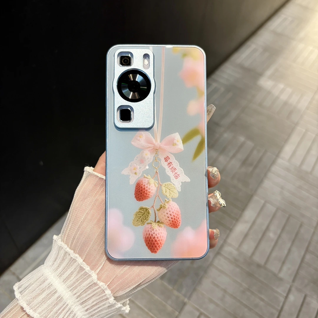 苹果/华为/oppo/vivo/小米 莓有烦恼适用p60肤感玻璃防摔手机壳