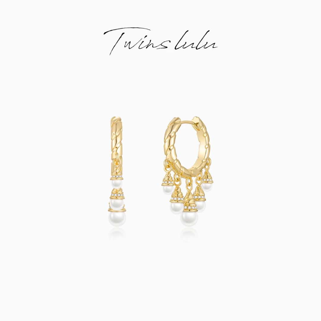 TWINS LULU【玲珑骰子】新年款明星同款女生高颜值耳环TSL3151