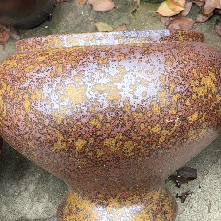 紫砂花盆高29口28瑕疵