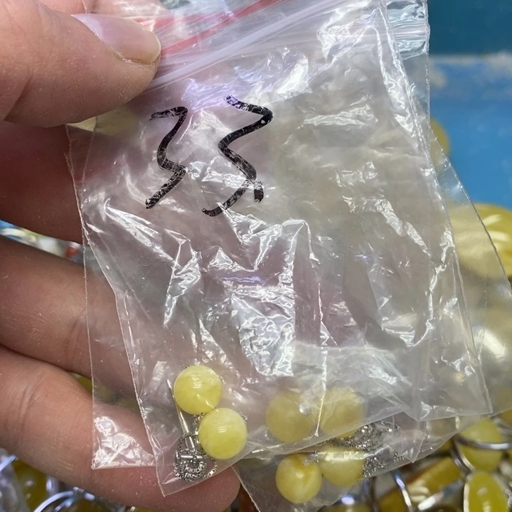 蜜蜡裸石银S925镶嵌多样性发货其一