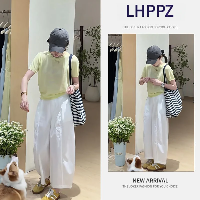 夏季一整套女装2025新款韩版小清新休闲显瘦短袖上衣休闲裤两件套