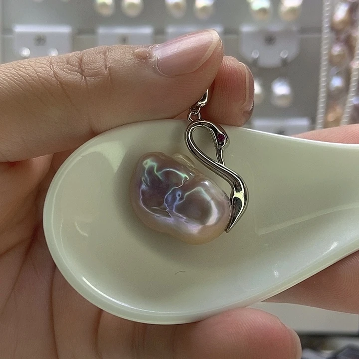 淡水珍珠颈饰银S925镶嵌42