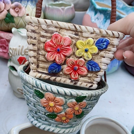 多肉绿植陶瓷花盆9.9包邮