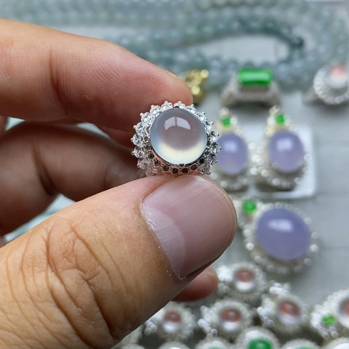 未镶嵌定制翡翠正冰9.8mm