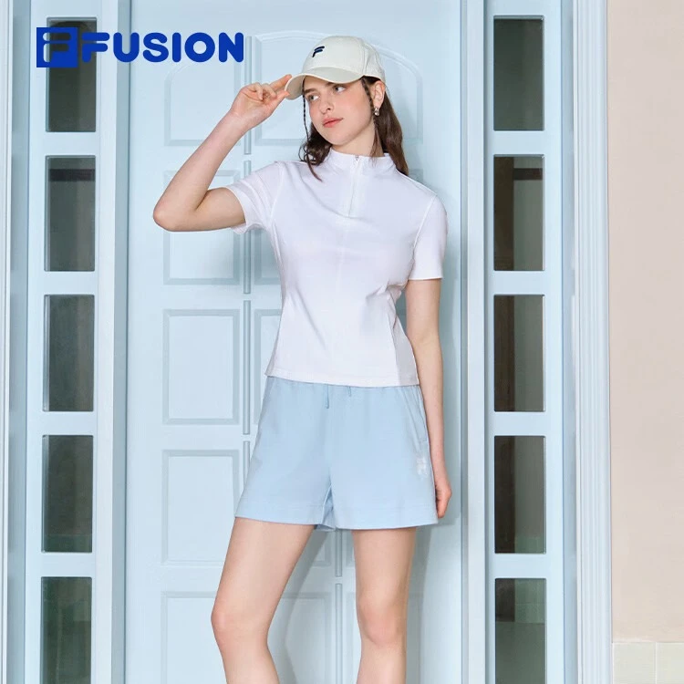 FUSION斐乐情侣针织五分裤春季新款欧若风短裤 T11M523604F