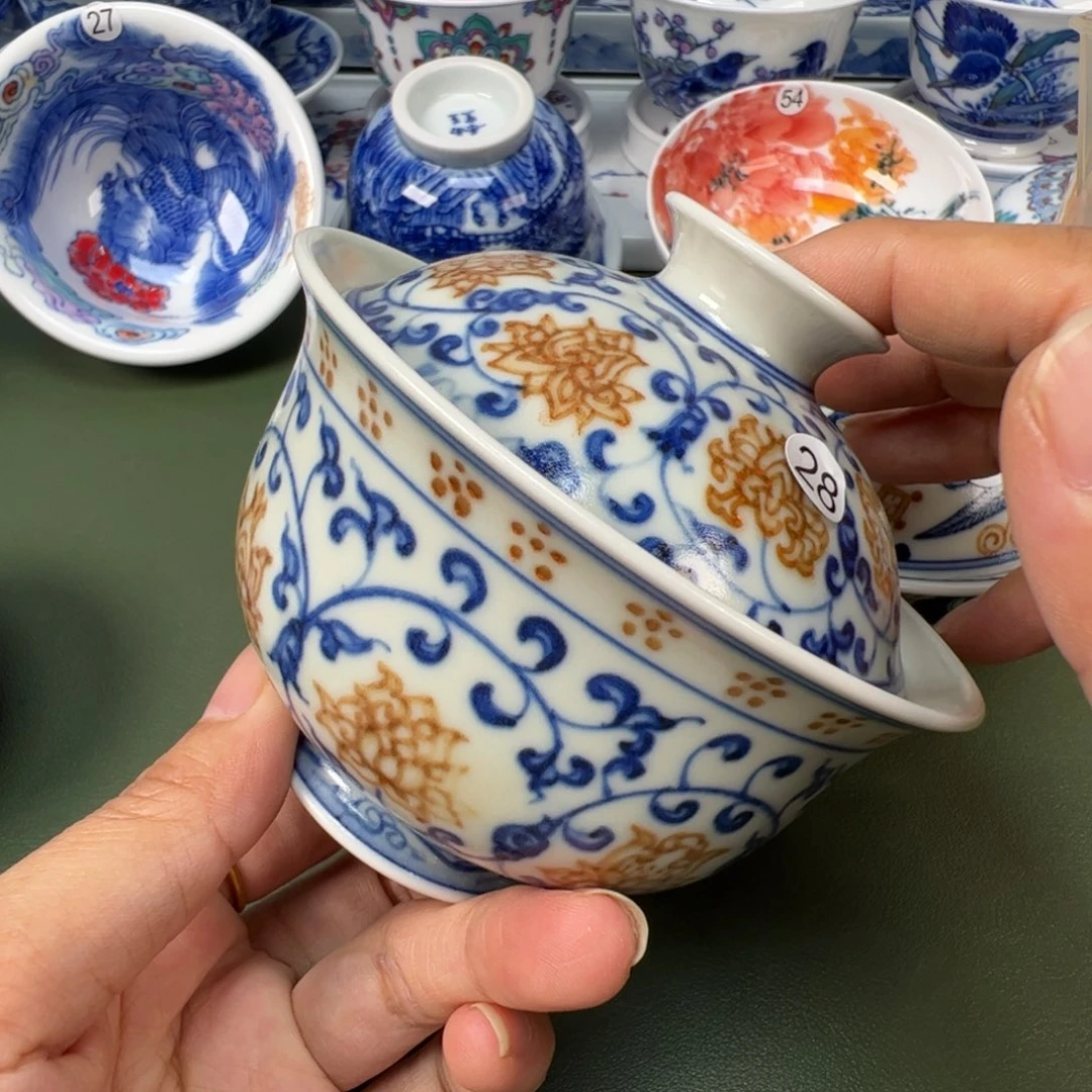 陶瓷景德镇纯手工纯手绘茶具木木28