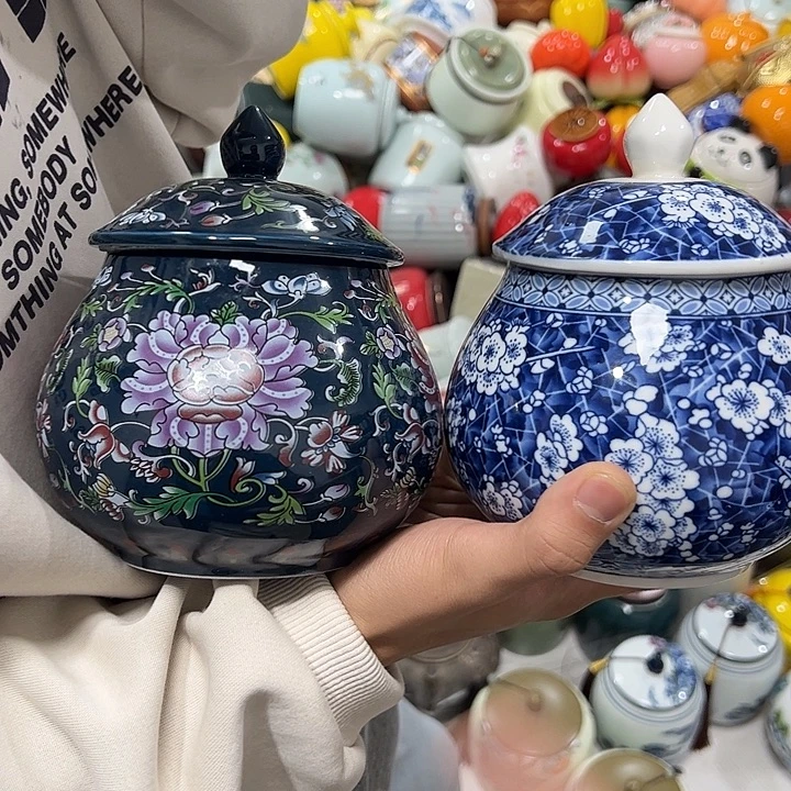 茶叶罐陶瓷家用储物罐瑕疵福利品介意勿拍