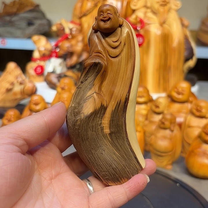 柏木太行崖柏弥勒佛