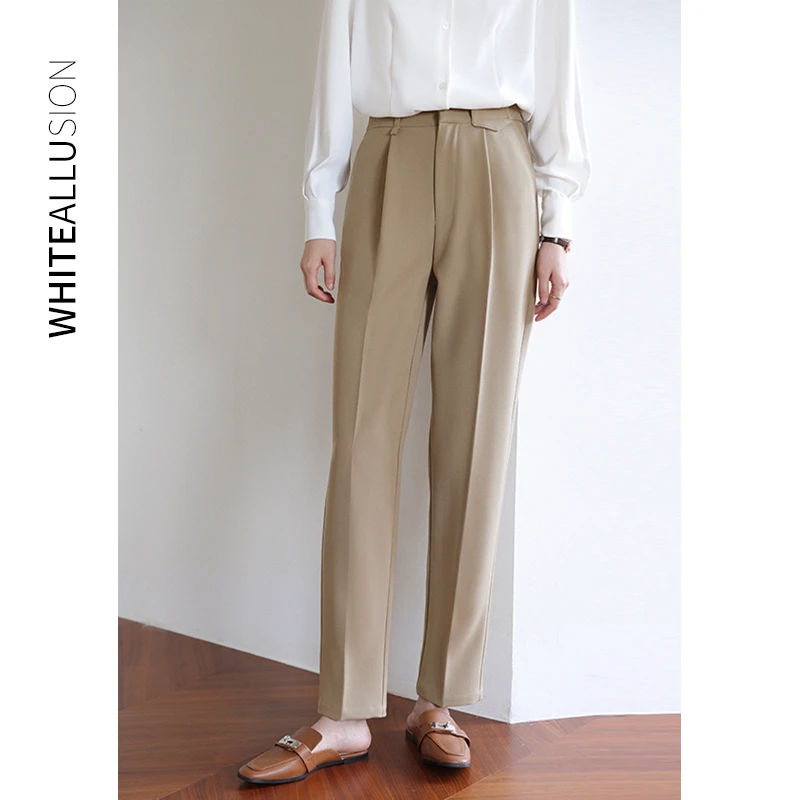 清仓【980】裤子显瘦职业套装休闲裤宽松直筒烟管西装长裤