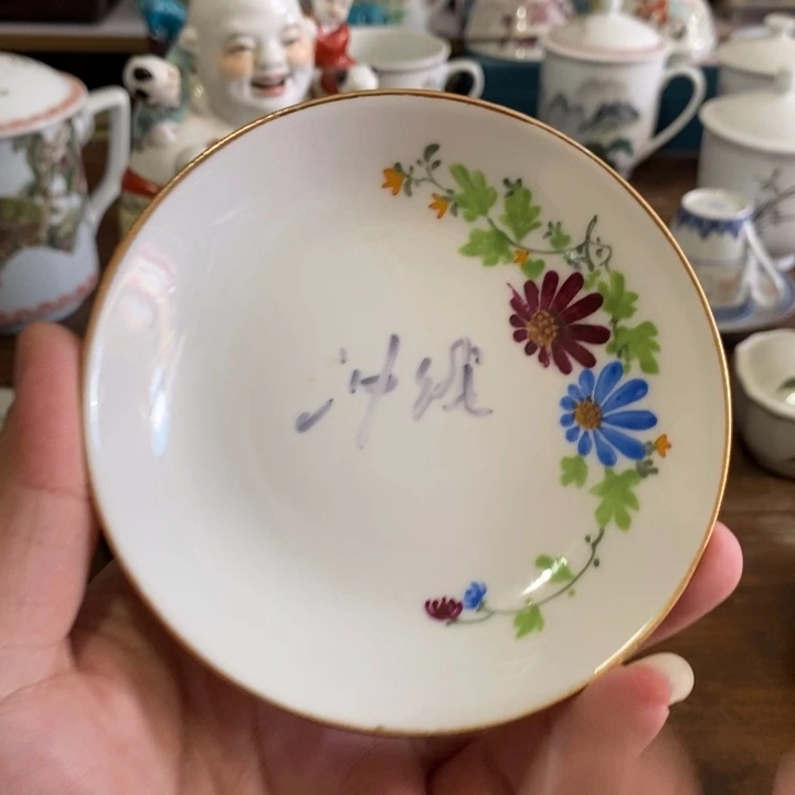 多***店其他手绘八景小冲线碟子