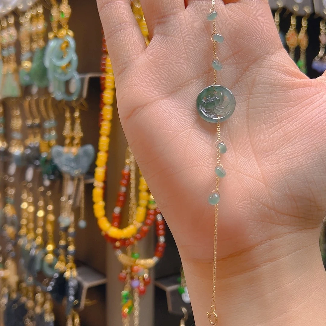 未镶嵌翡翠耳坠翡翠