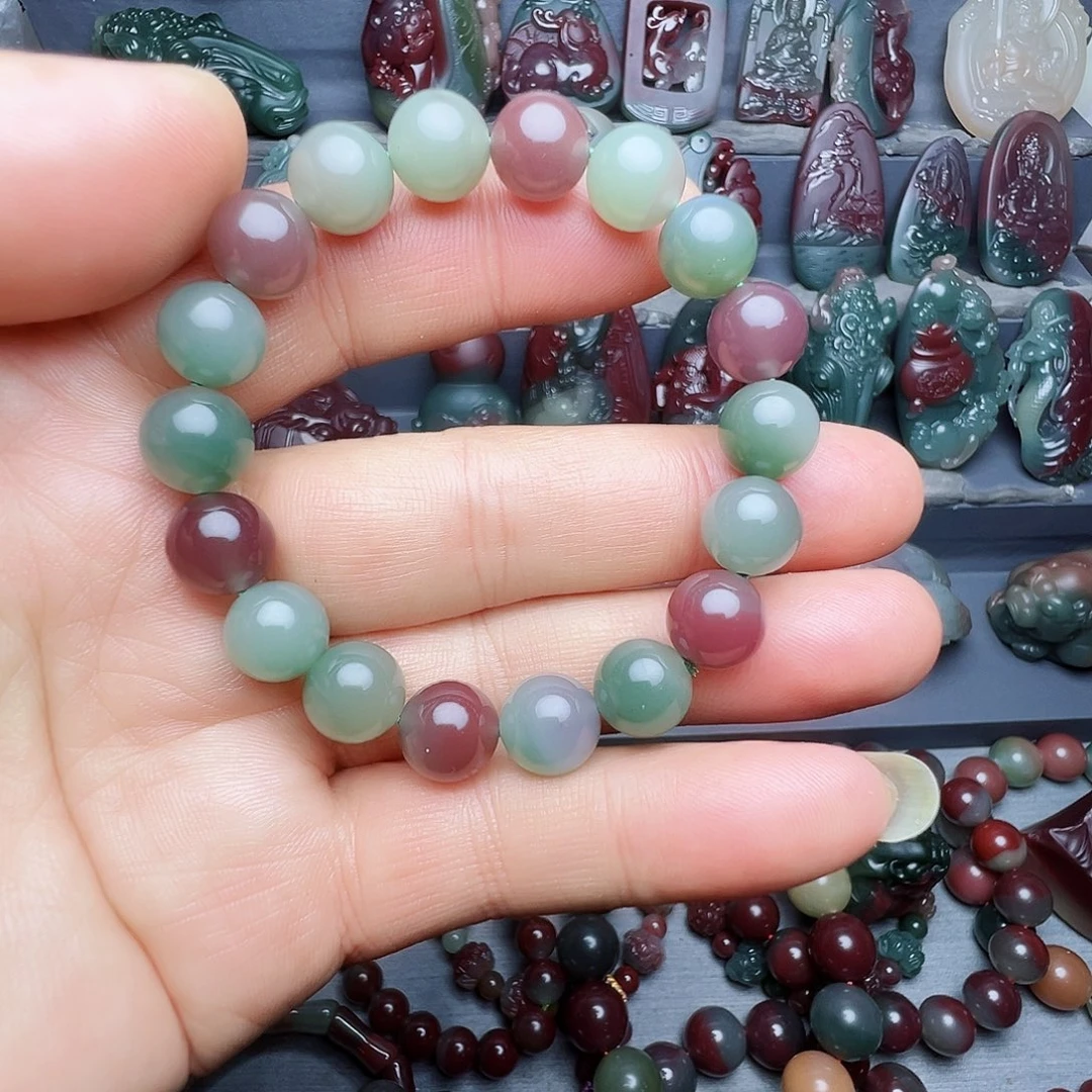 玉***臣铁合金秦紫玉手串