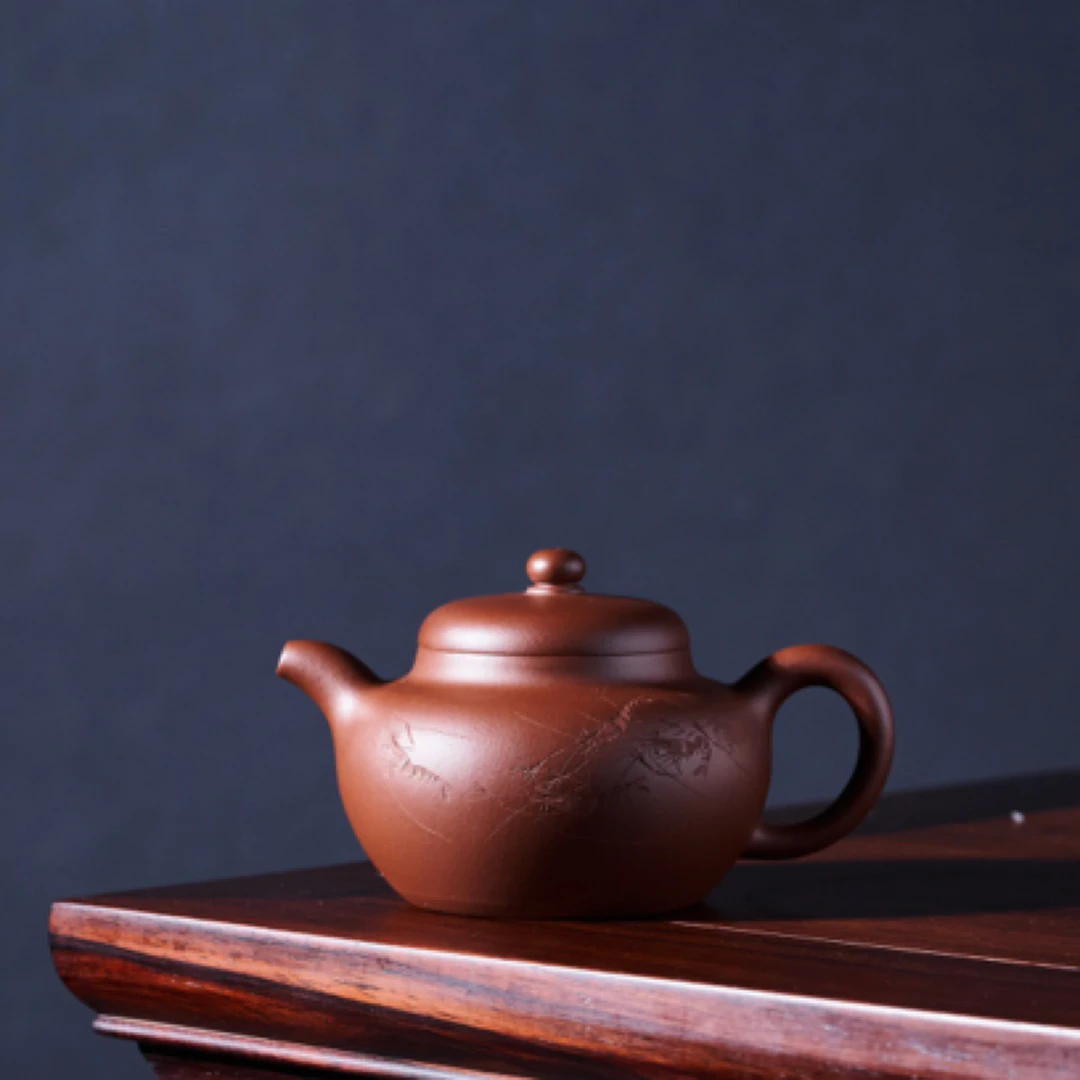 全手工佳作推荐！！ 品名：《柿圆》（全手） 泥料：原矿底槽清，220cc