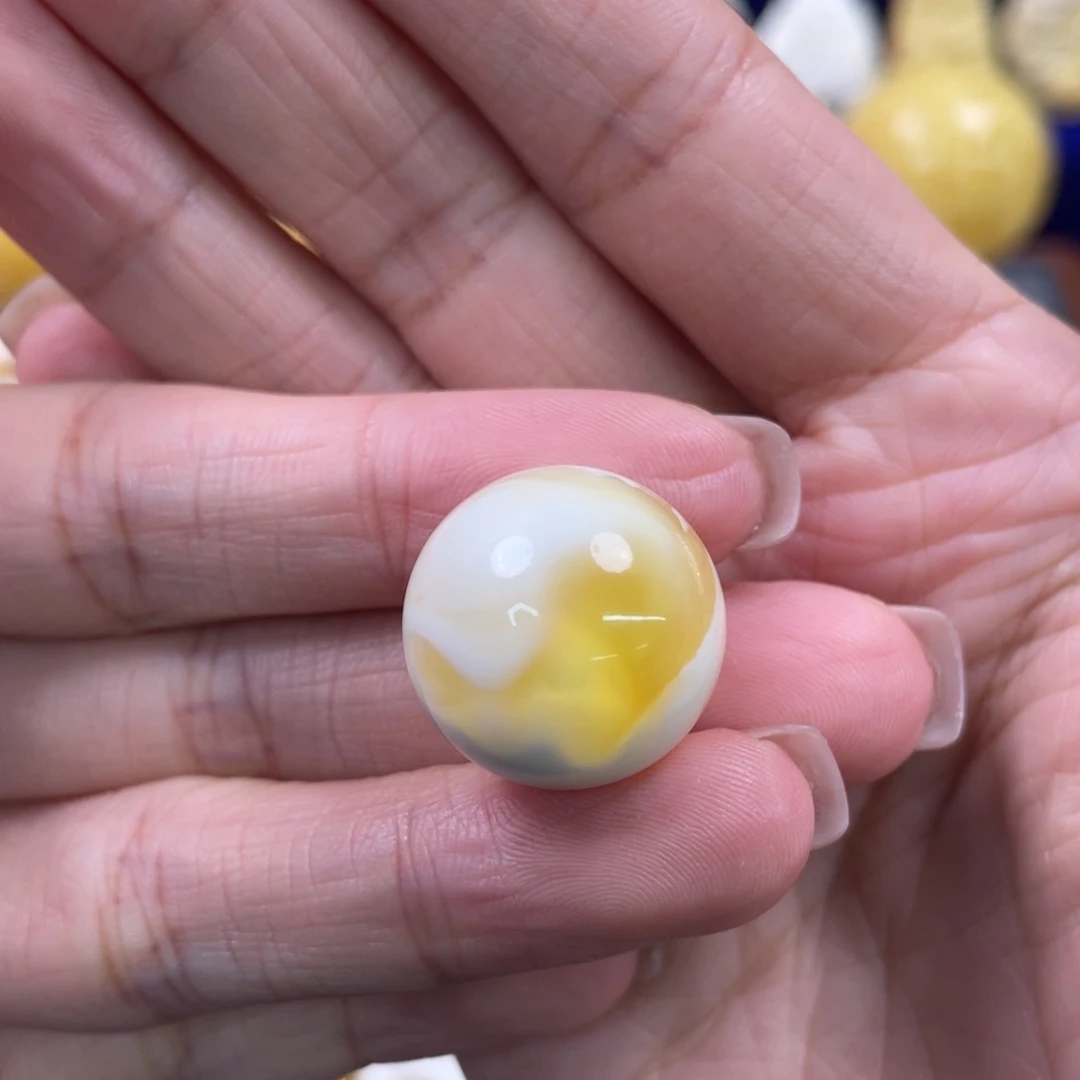 裸石蜜蜡未镶嵌琥珀蜜蜡珠子卡19mm